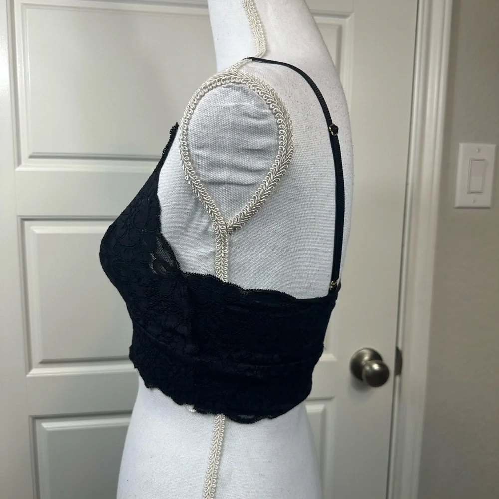 We Are Hah x Free People Smarty Classic Black Lace Bralette NEW Size XS